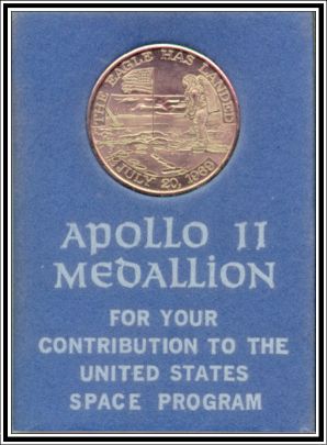 Donald Lee Margheim Apollo 11 award 1969-front view