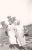 Elizabeth (Adam) Ballensky and sister Eva (Adam) Brunz, Herrick, Gregory County, South Dakota 1940.